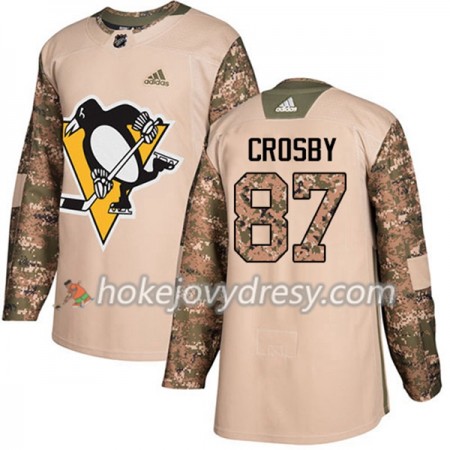 Pánské Hokejový Dres Pittsburgh Penguins Sidney Crosby 87 Adidas 2017-2018 Camo Veterans Day Practice Authentic